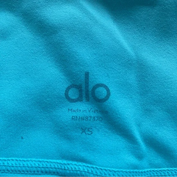 ALO Yoga High Waist Goddess Leggings Blue Quartz/Dove Gray Heather sz XS - Picture 6 of 6